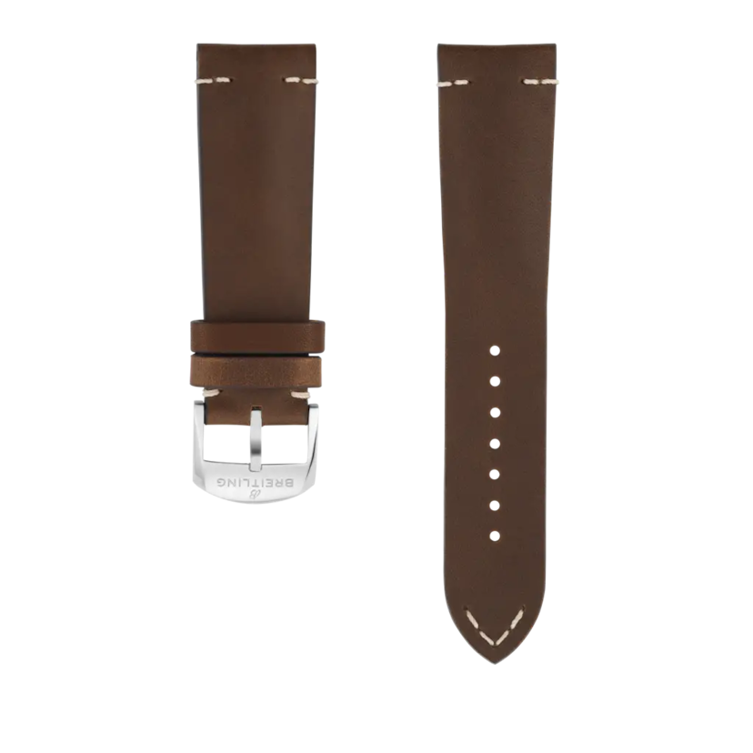 Brown drakkar calfskin leather strap - 525XL - image 1
