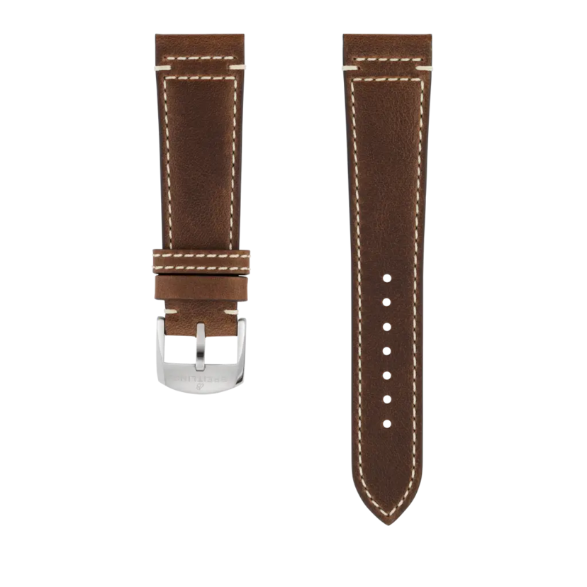 Brown drakkar calfskin leather strap - 535XL - image 1