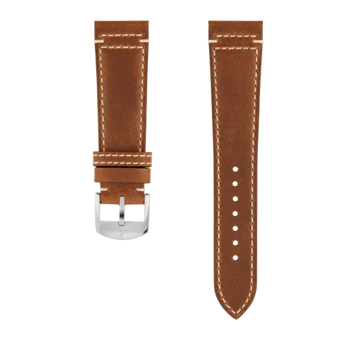 Brown drakkar calfskin leather strap 536X