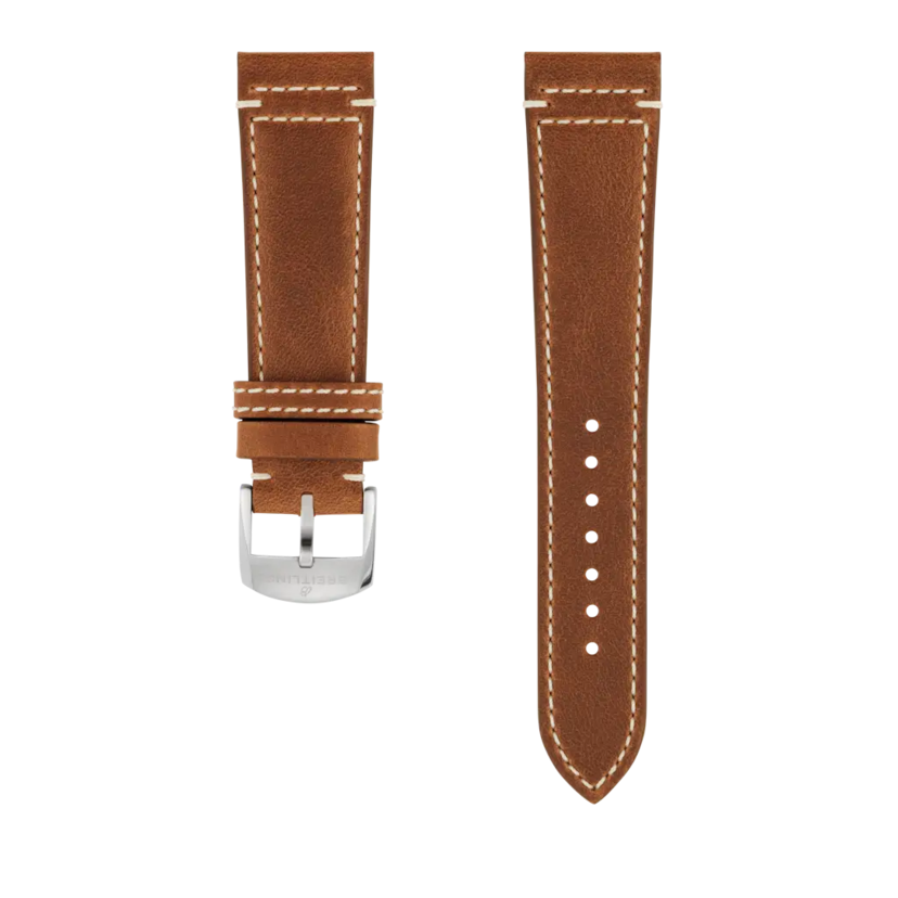 Brown drakkar calfskin leather strap - 536XL - image 1