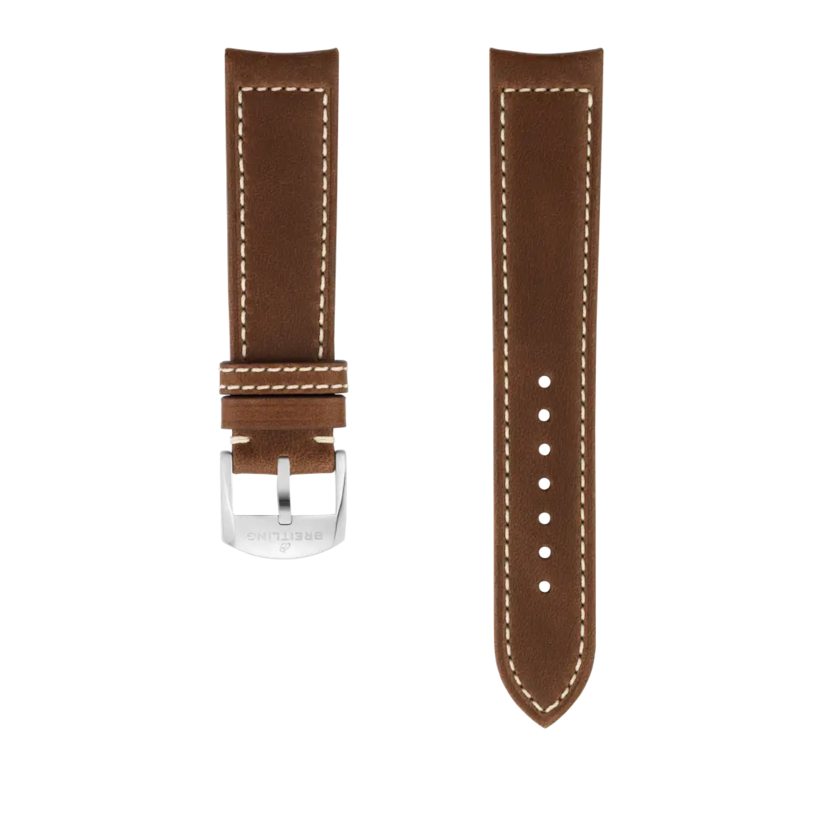 Brown drakkar calfskin leather strap - 538XL - image 1