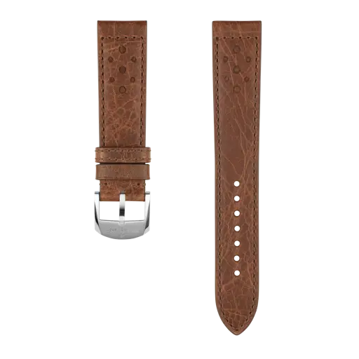 Braunes Kalbslederarmband im Rennsportstil 543X