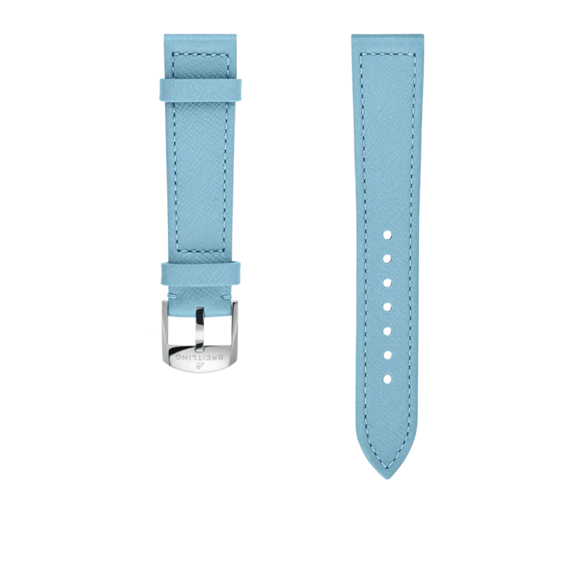 Aquamarine calfskin leather strap - 545XL - image 1