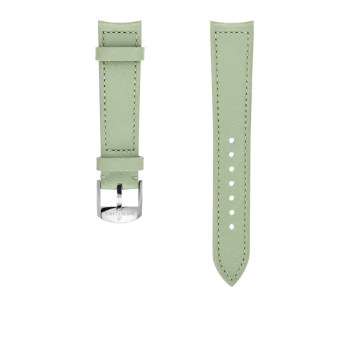 Mint green calfskin leather strap, reference 546X. Link to product details.