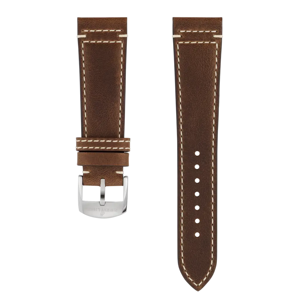 Brown drakkar calfskin leather strap - 549X - image 1