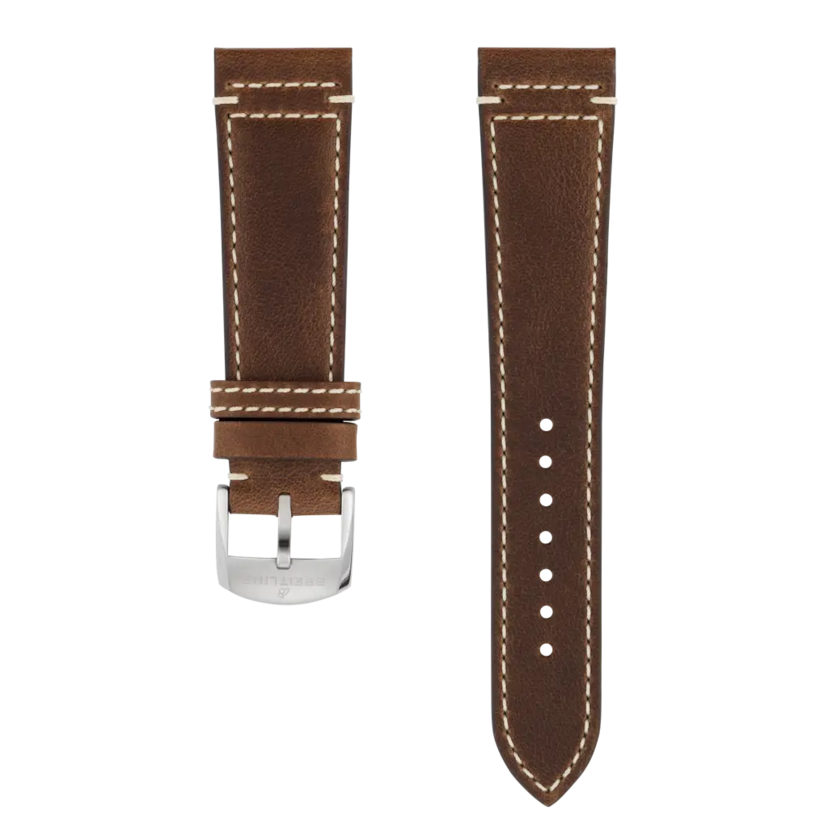 Brown drakkar calfskin leather strap - 549X - image 1