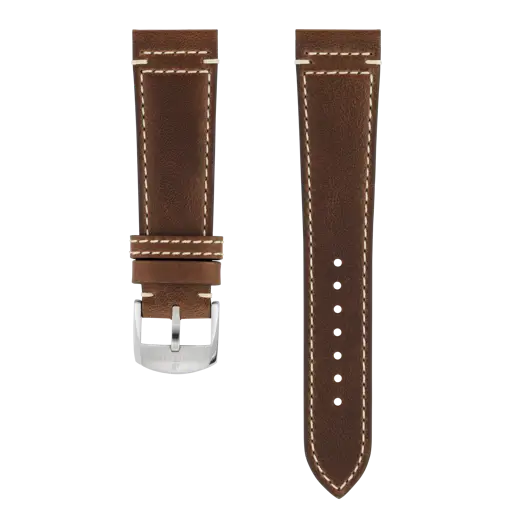 Brown drakkar calfskin leather strap 549X