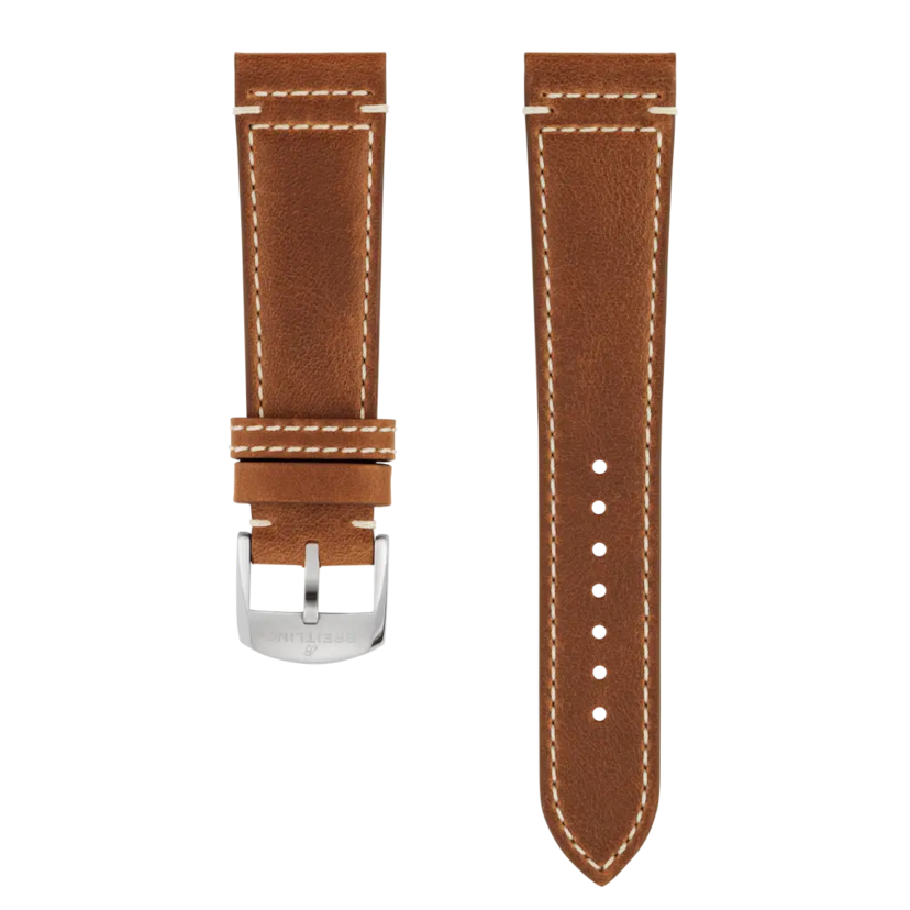 Brown drakkar calfskin leather strap - 557XS - image 1