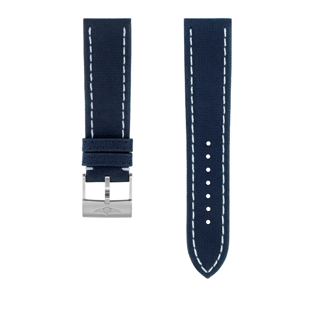 Blue military calfskin leather strap - 636XS - image 1