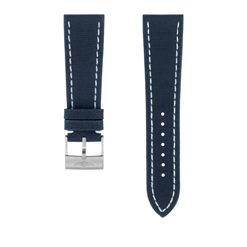 Blue military calfskin leather strap - 637XL - image 1