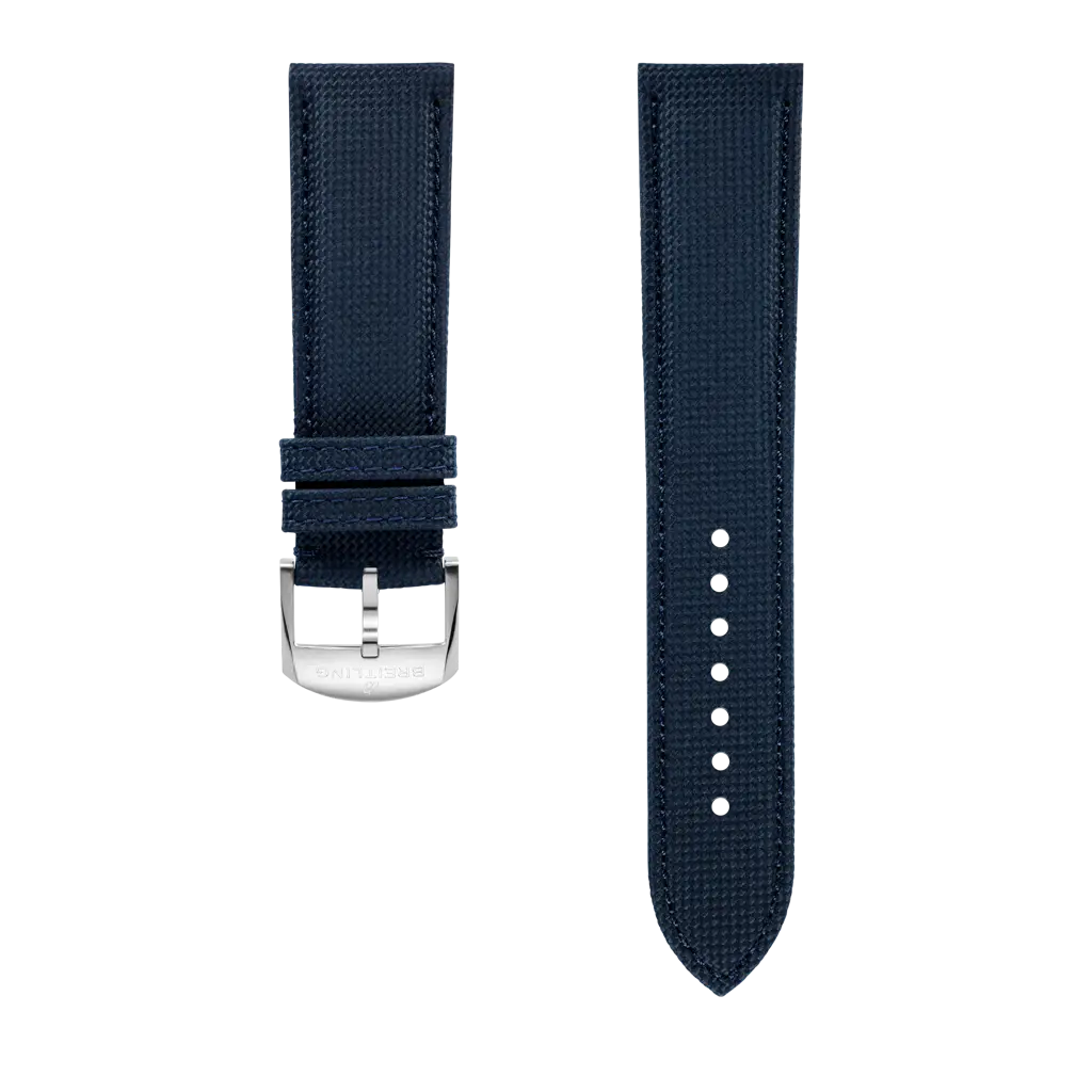 Blue military calfskin leather strap - 656XL - image 1