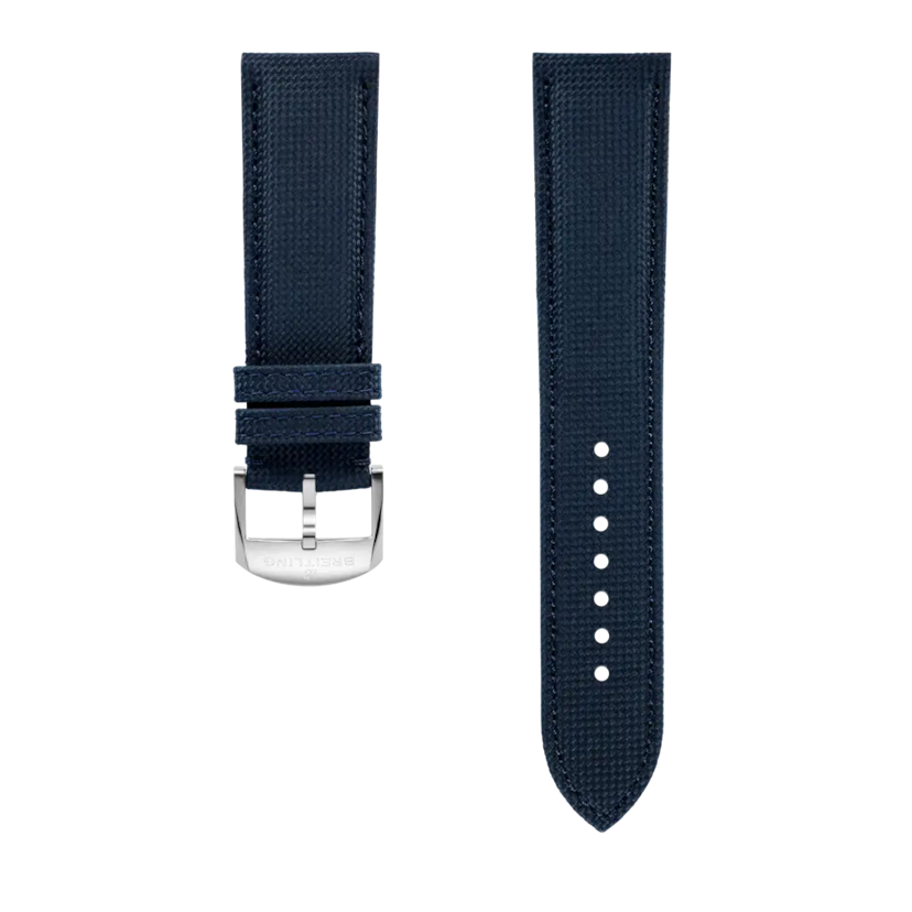 Blue military calfskin leather strap - 656XS - image 1
