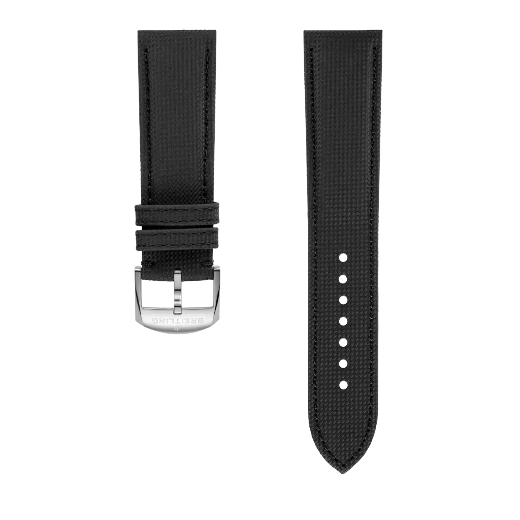 Anthracite military calfskin leather strap - 657X - image 1