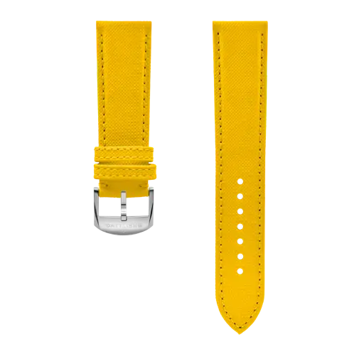 Bracelet en cuir de veau militaire jaune 664X