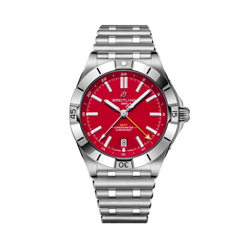 Chronomat Automatic GMT 40 NFL Kansas City Chiefs Edition, reference A32398B81K1A1. Link to product details.