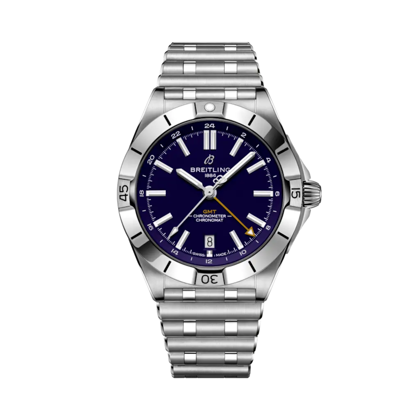 Chronomat Automatic GMT 40 NFL Baltimore Ravens Edition, reference A32398D31Q1A1. Link to product details.