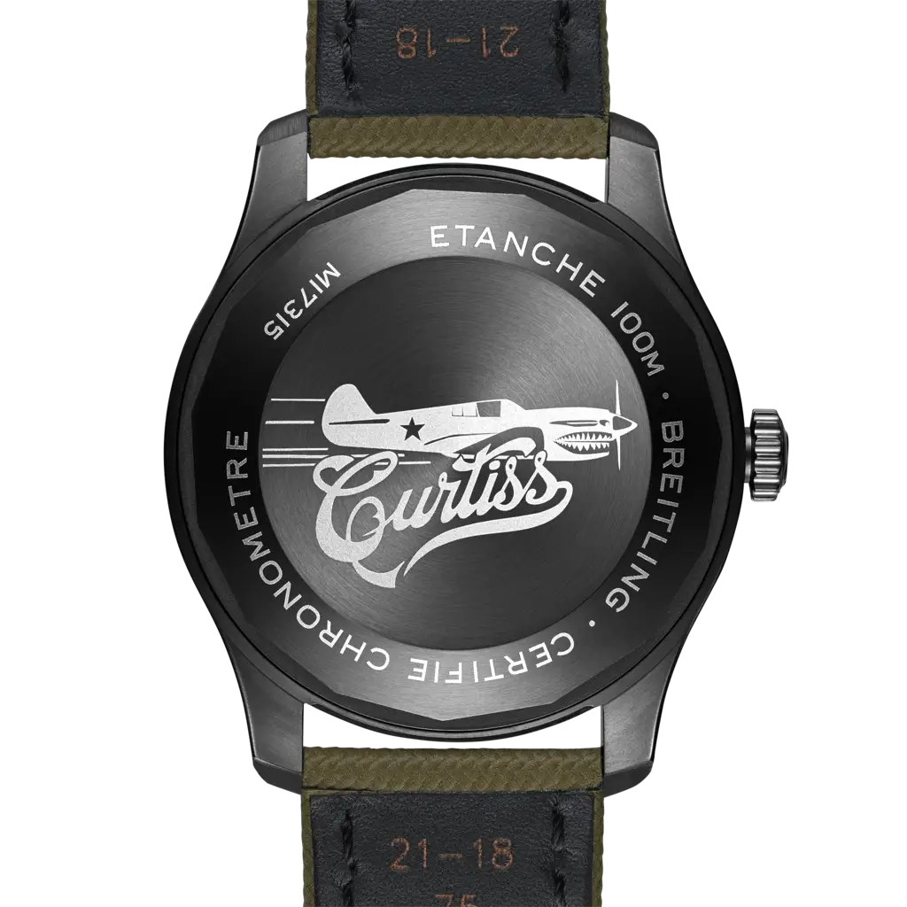 Aviator 8 Automatic 41 Black Steel Curtiss Warhawk - M173152A1L1X1 - image 4