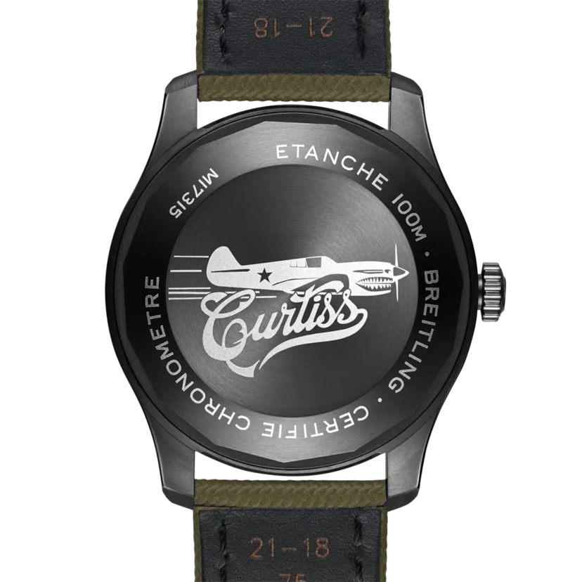 Aviator 8 Automatic 41 Black Steel Curtiss Warhawk - M173152A1L1X1 - image 4