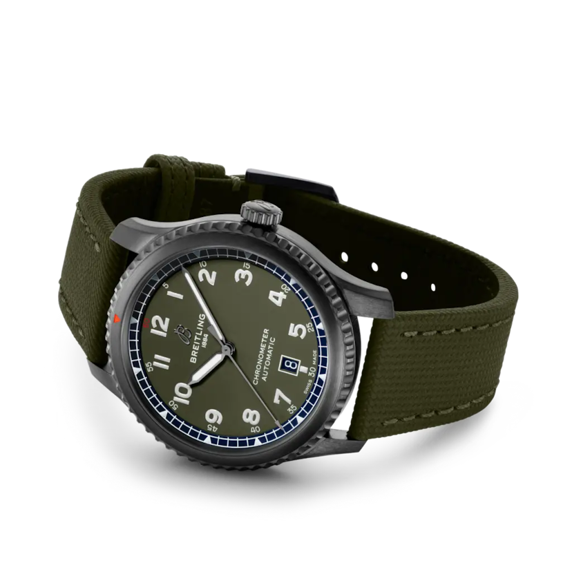 Aviator 8 Automatic 41 Black Steel Curtiss Warhawk - M173152A1L1X1 - image 3