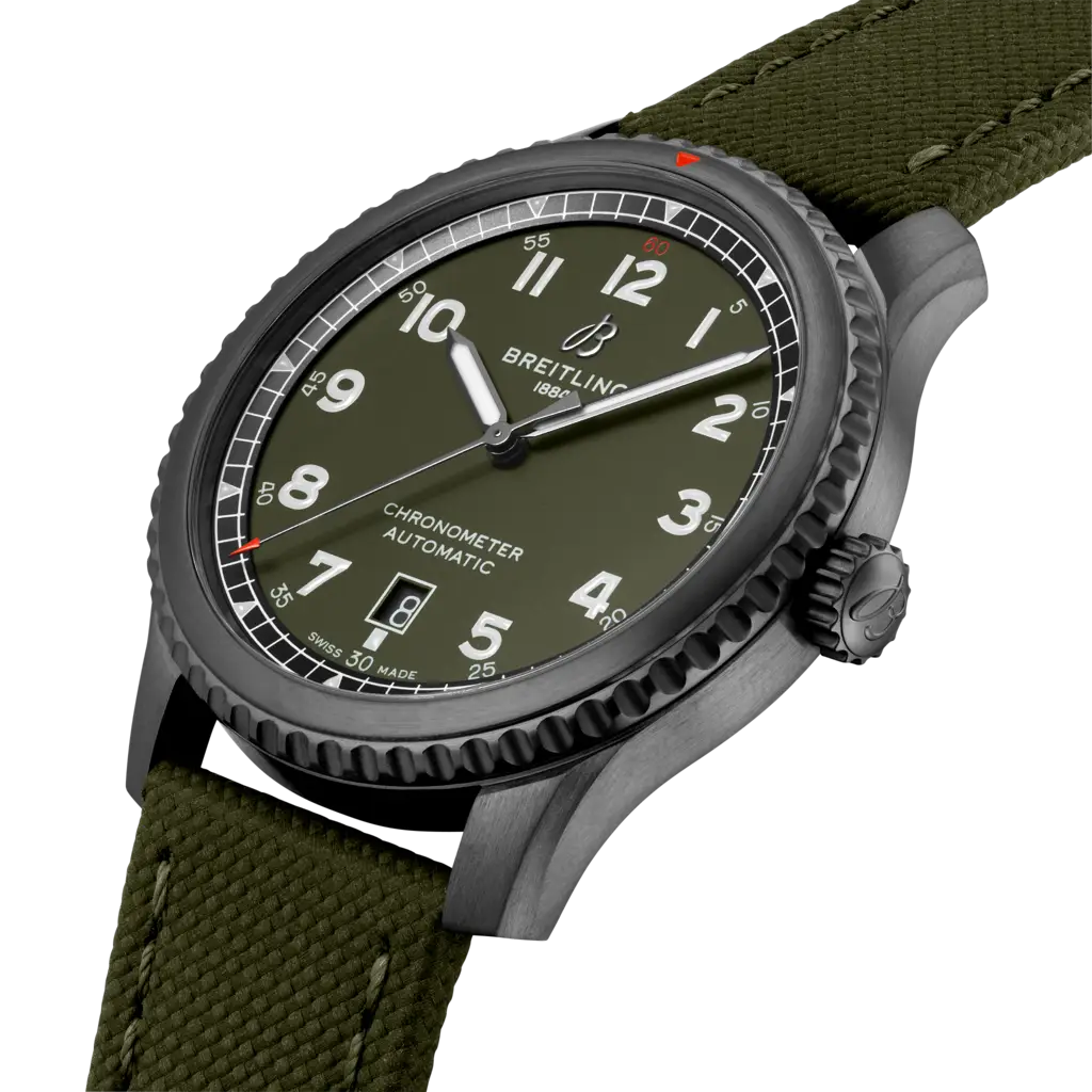 Aviator 8 Automatic 41 Black Steel Curtiss Warhawk - M173152A1L1X1