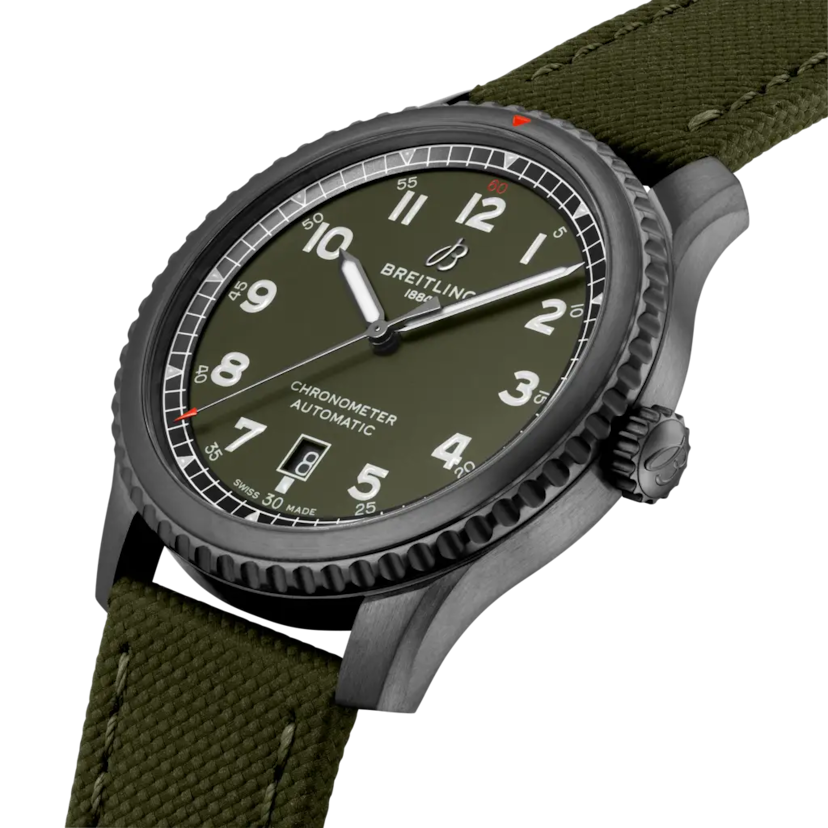 Aviator 8 Automatic 41 Black Steel Curtiss Warhawk - M173152A1L1X1 - image 2