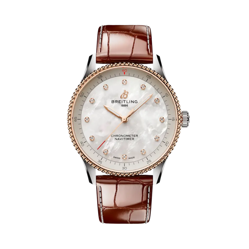 Navitimer 32, reference U77320E61A1P1. Link to product details.