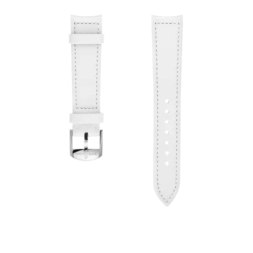 White calfskin leather strap 542X