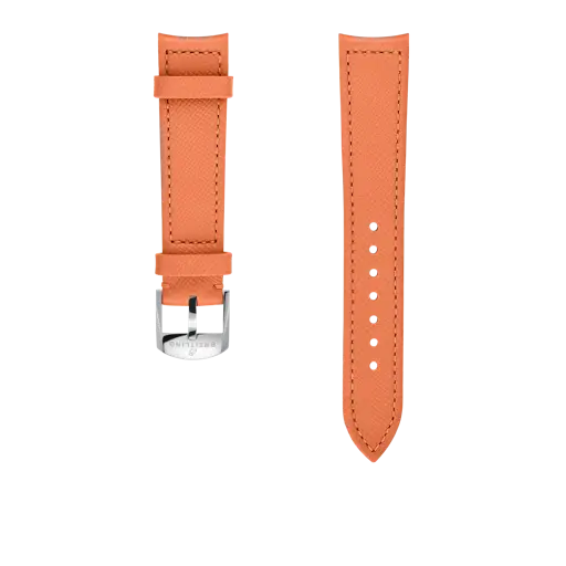 Tangerine calfskin leather strap 544X