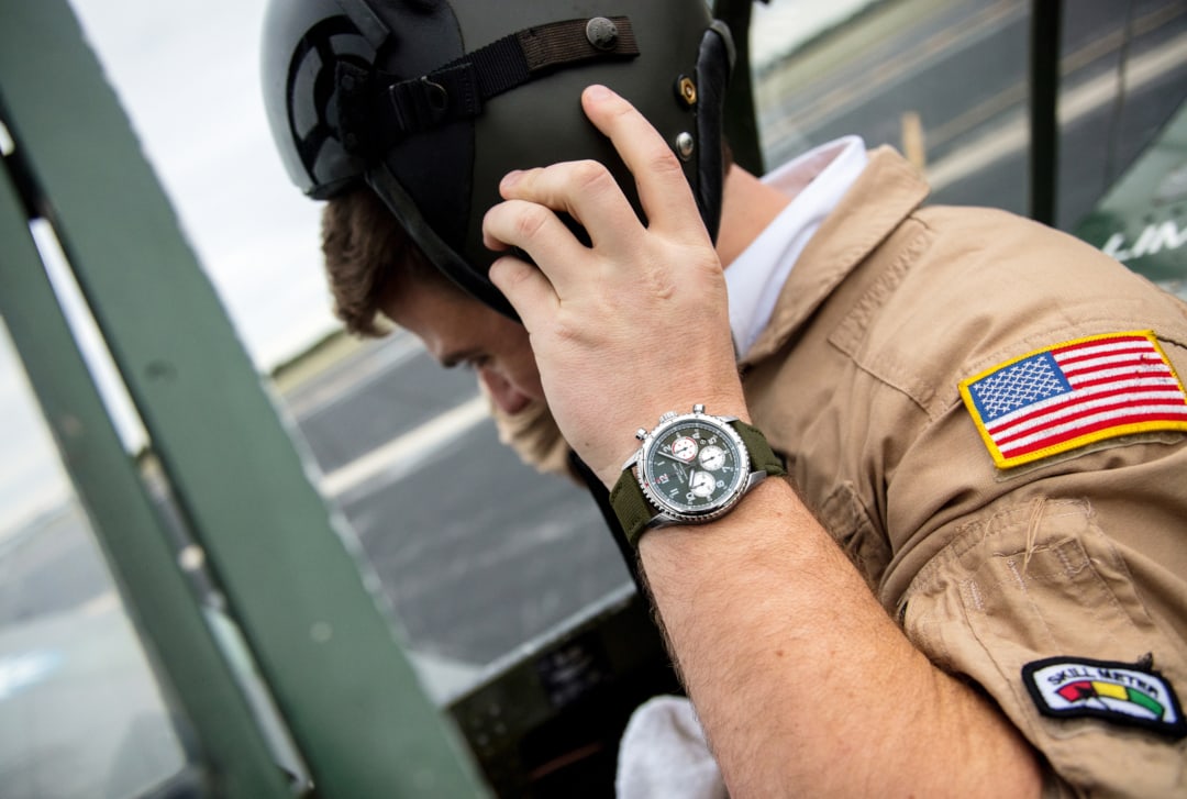 Aviator 8 B01 Chronograph 43 Curtiss Warhawk Acero inoxidable - Verde  AB01192A1L1X1 | Breitling