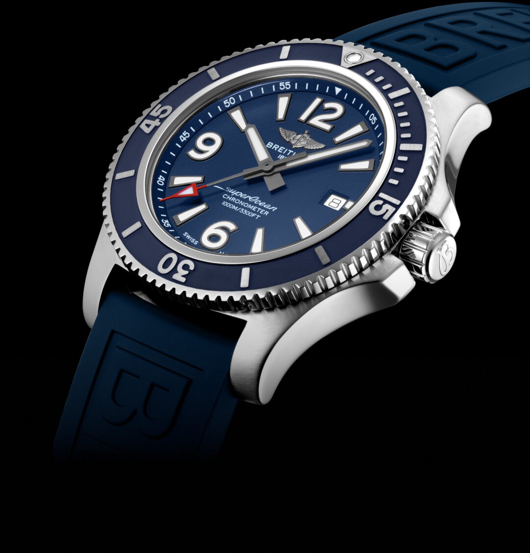 breitling Super Ocean Heritage II timing 44 mm blau