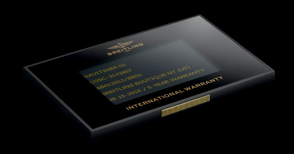 breitling electronic warranty card