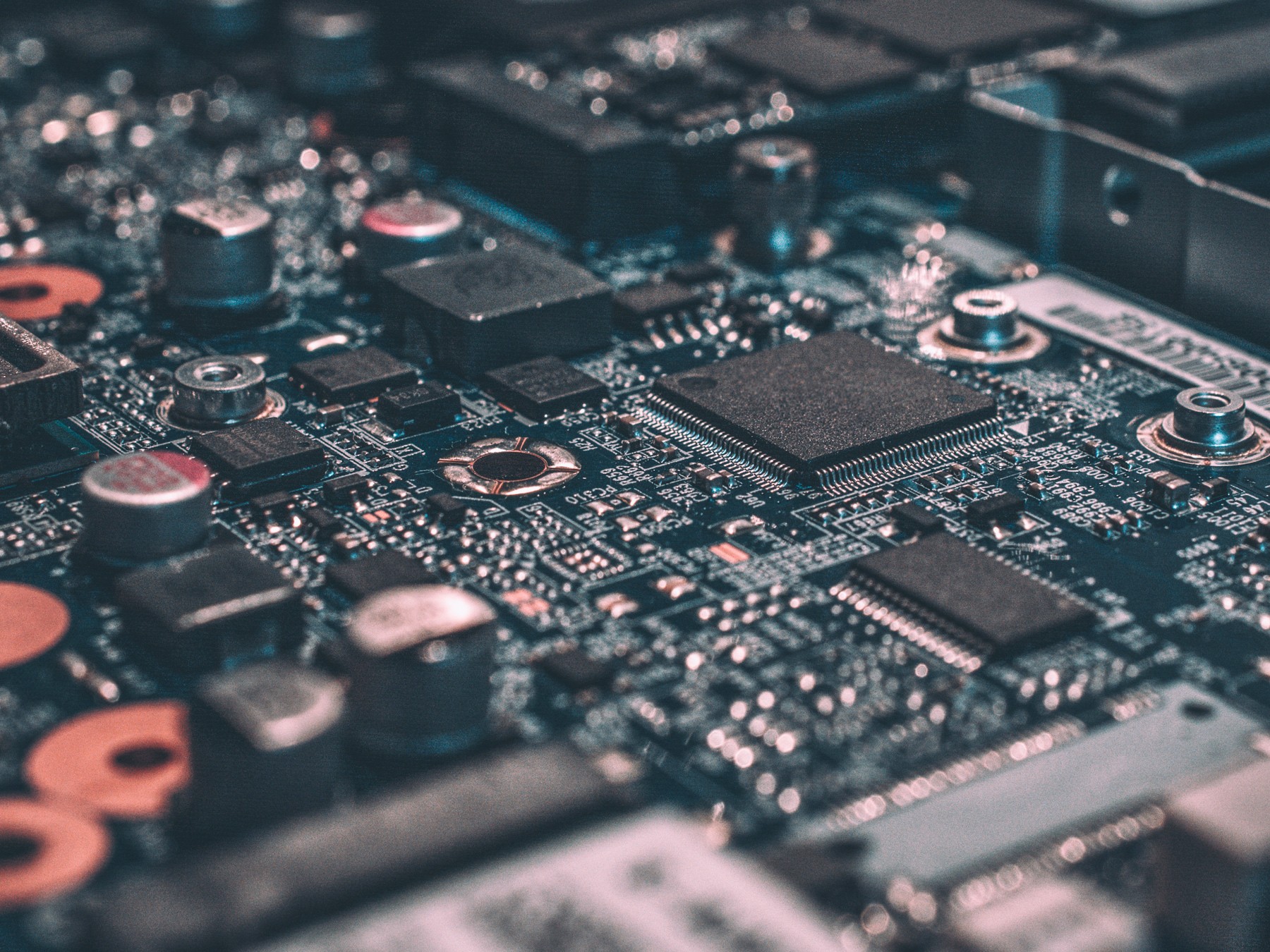 {generated} Close-up of detailed electronic circuitry highlighting advanced components used in Breitling Emergency Cospas-Sarsat tech