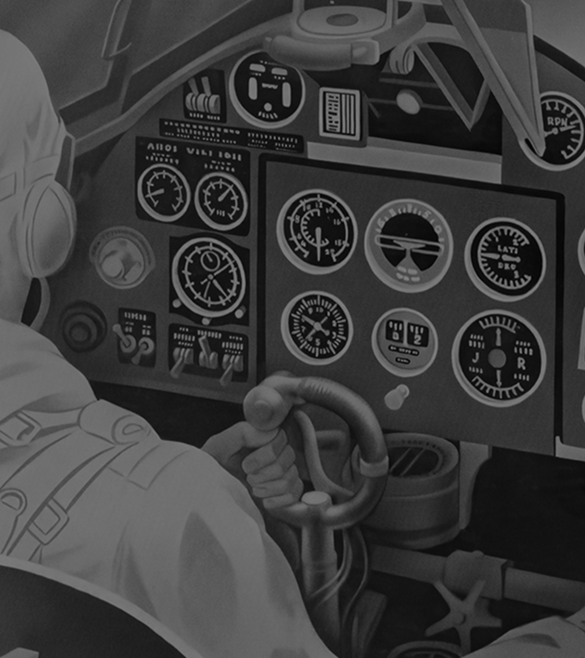 {generated} 1940年代飛行員坐於精細座艙中，展現貫穿Breitling歷史的深厚航空傳承