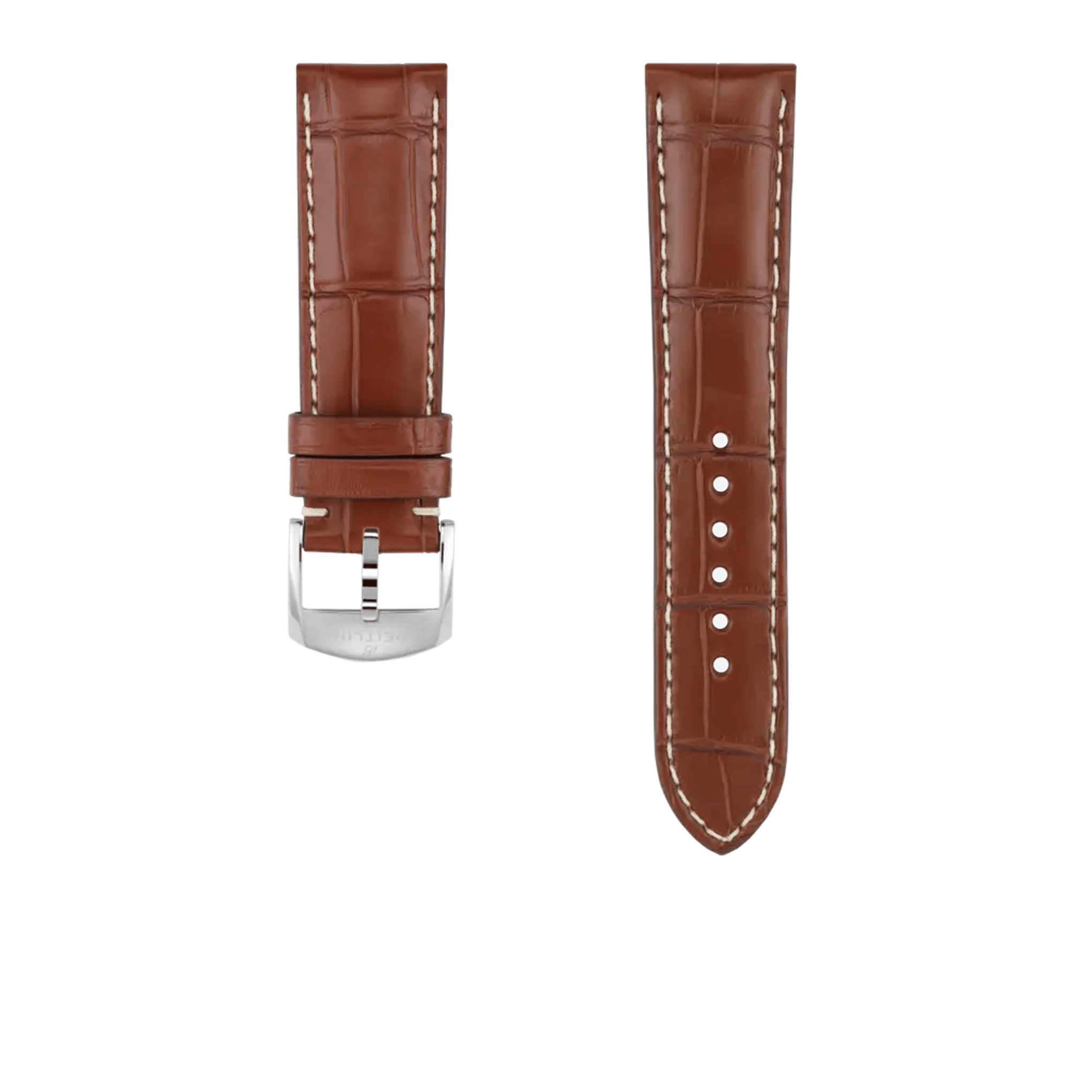 Gold alligator leather strap - 1016P - image 1