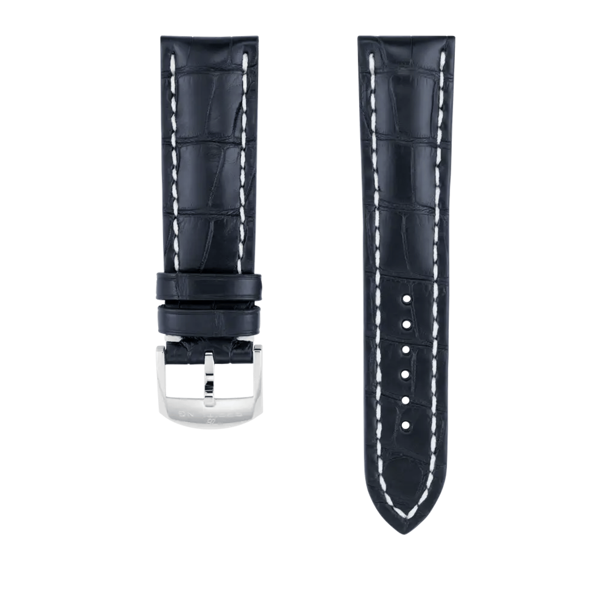 Blue alligator leather strap - 1025PL - image 1