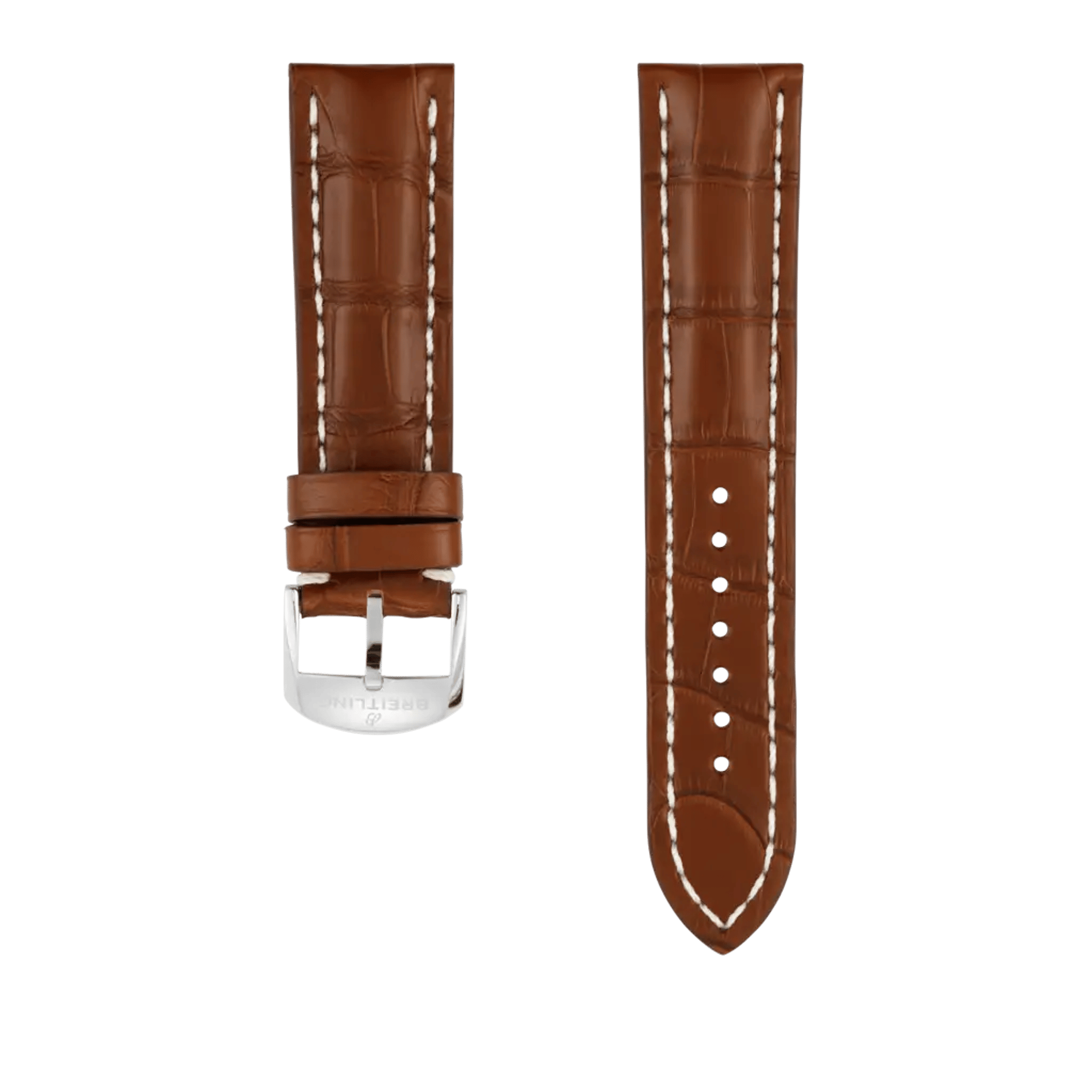Gold alligator leather strap - 1027P - image 1