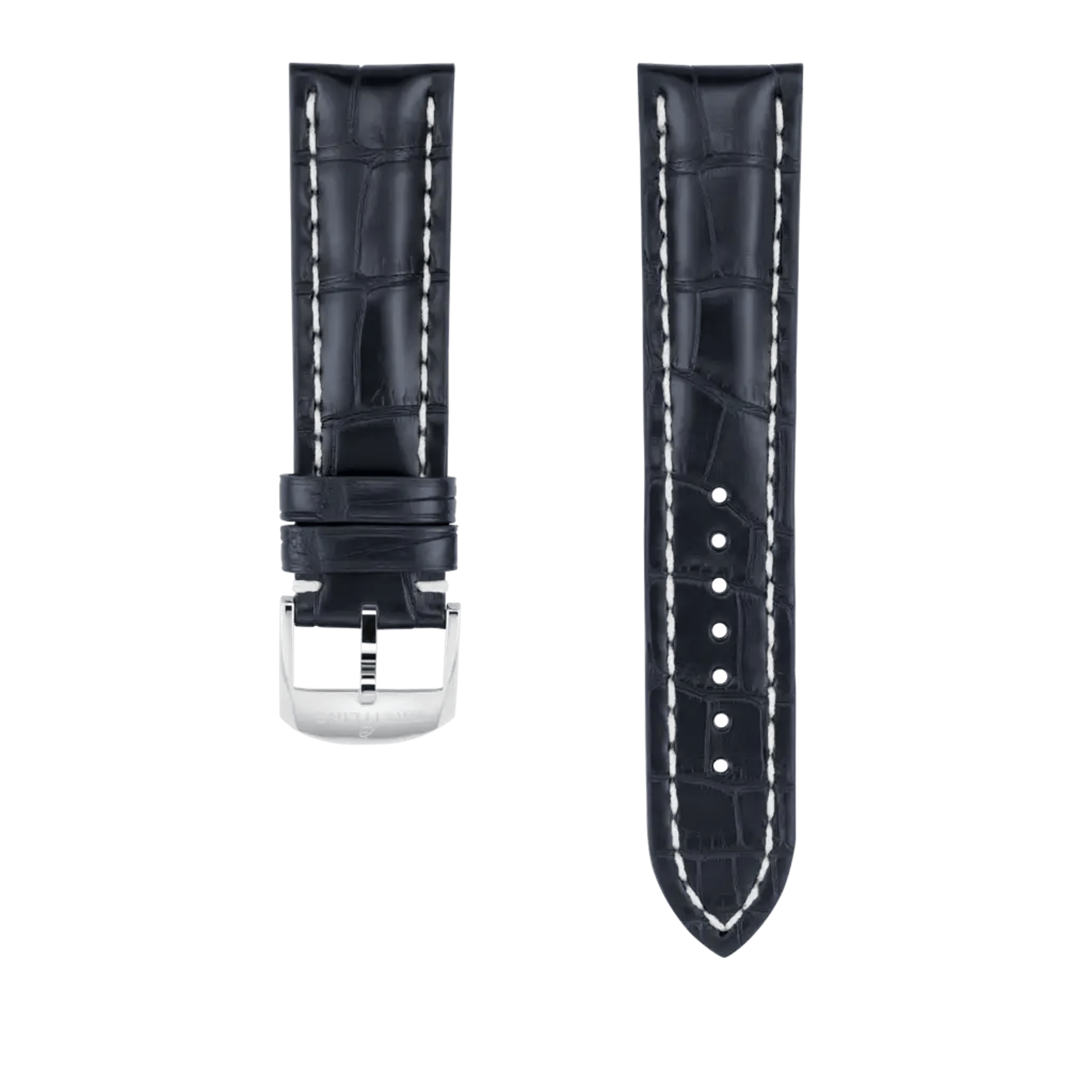 Blue alligator leather strap - 1029PS - image 1