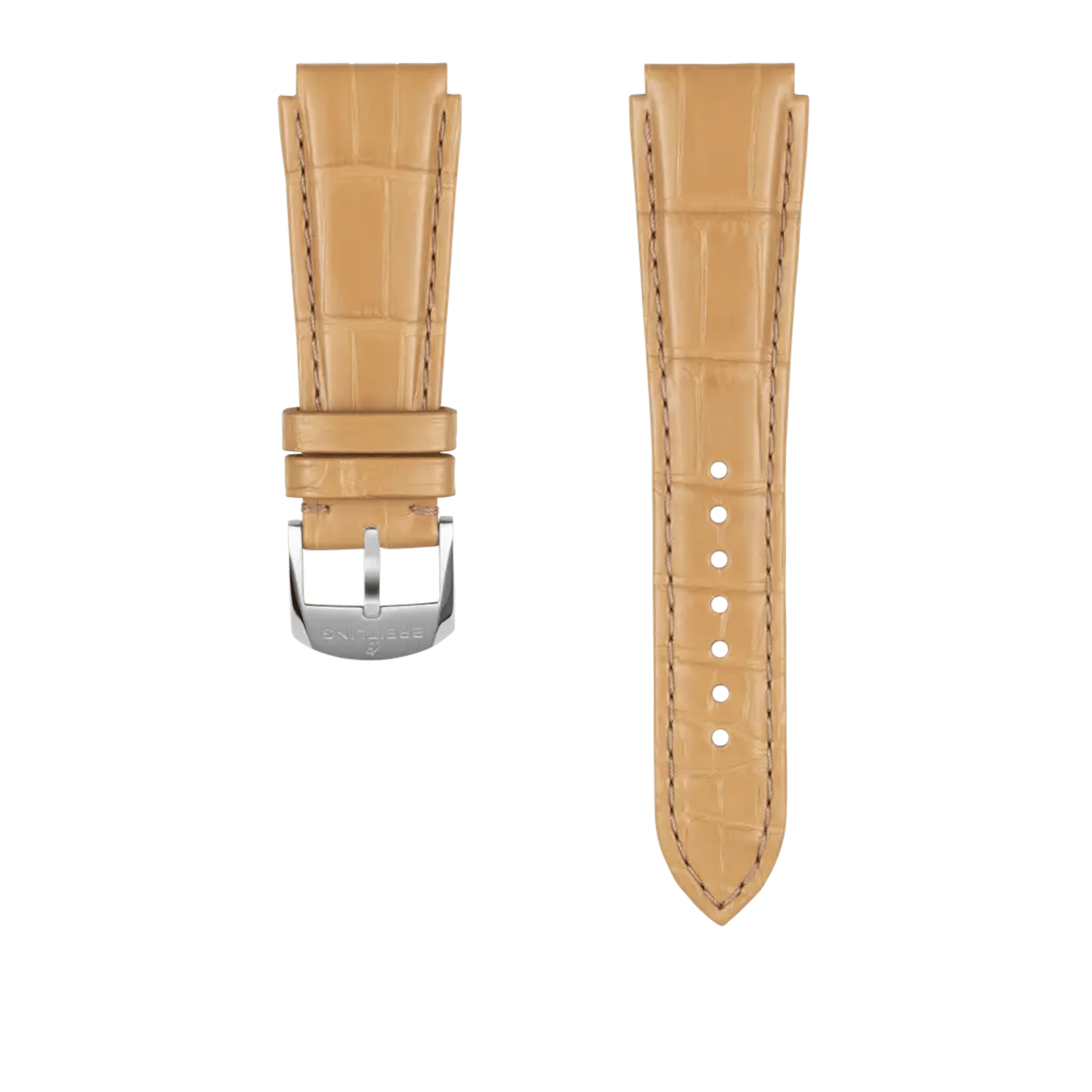 Beige alligator leather strap - 1067PS - image 1