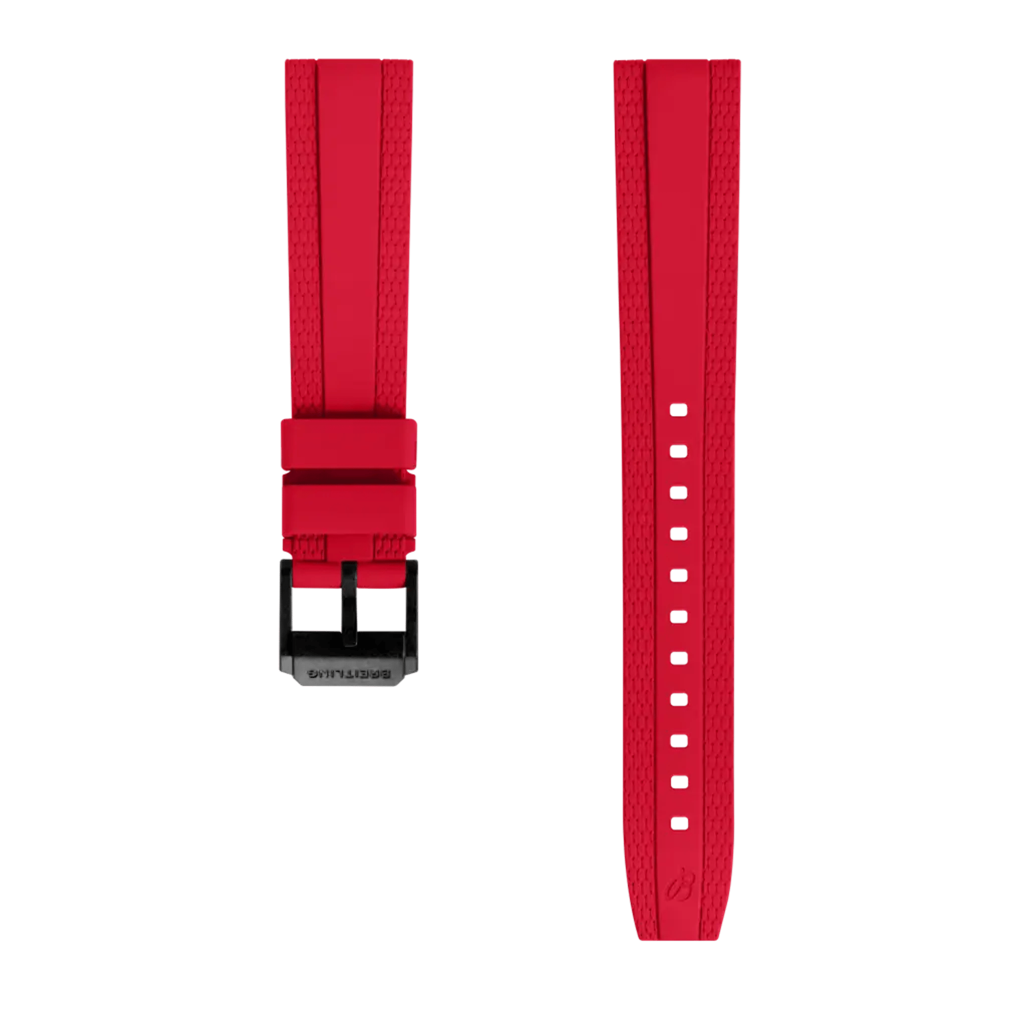 Red diver pro rubber strap - 369S - image 1