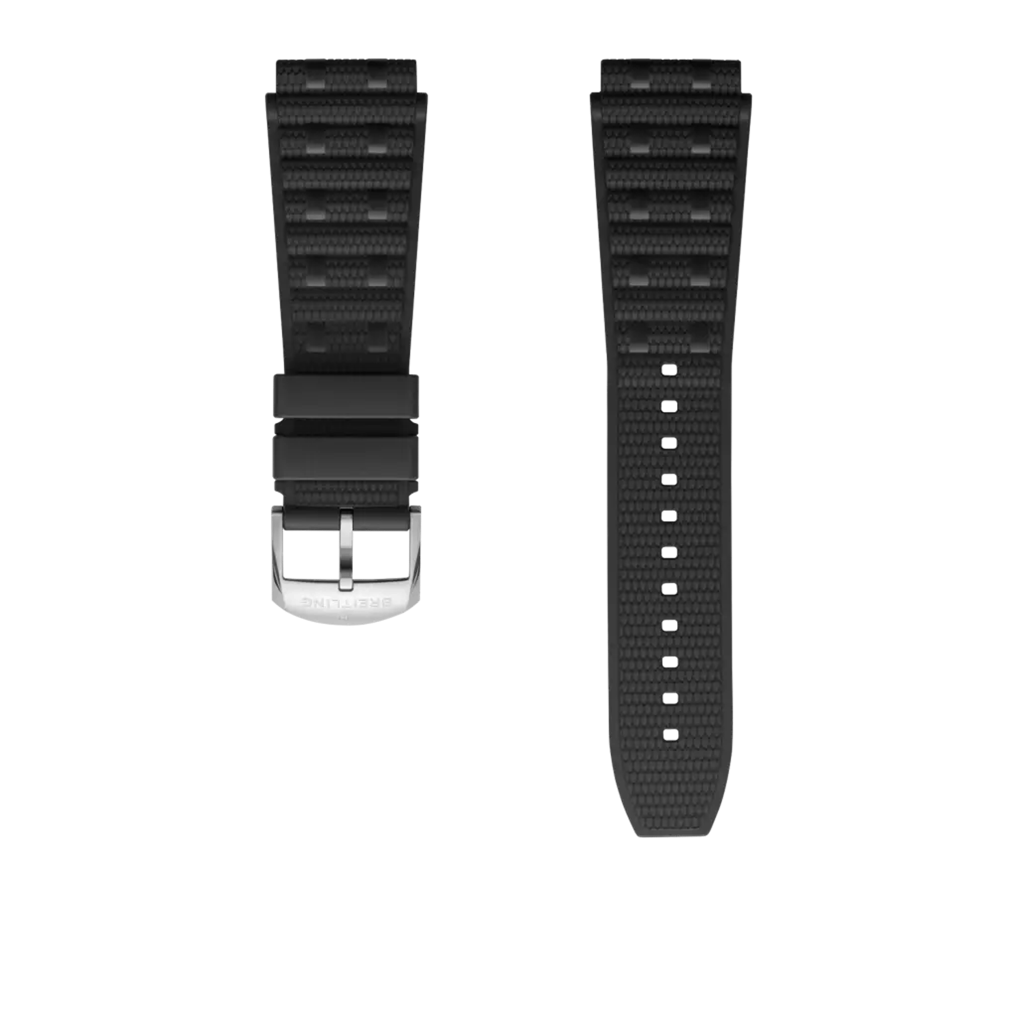 Black Rouleaux rubber strap - 372S - image 1