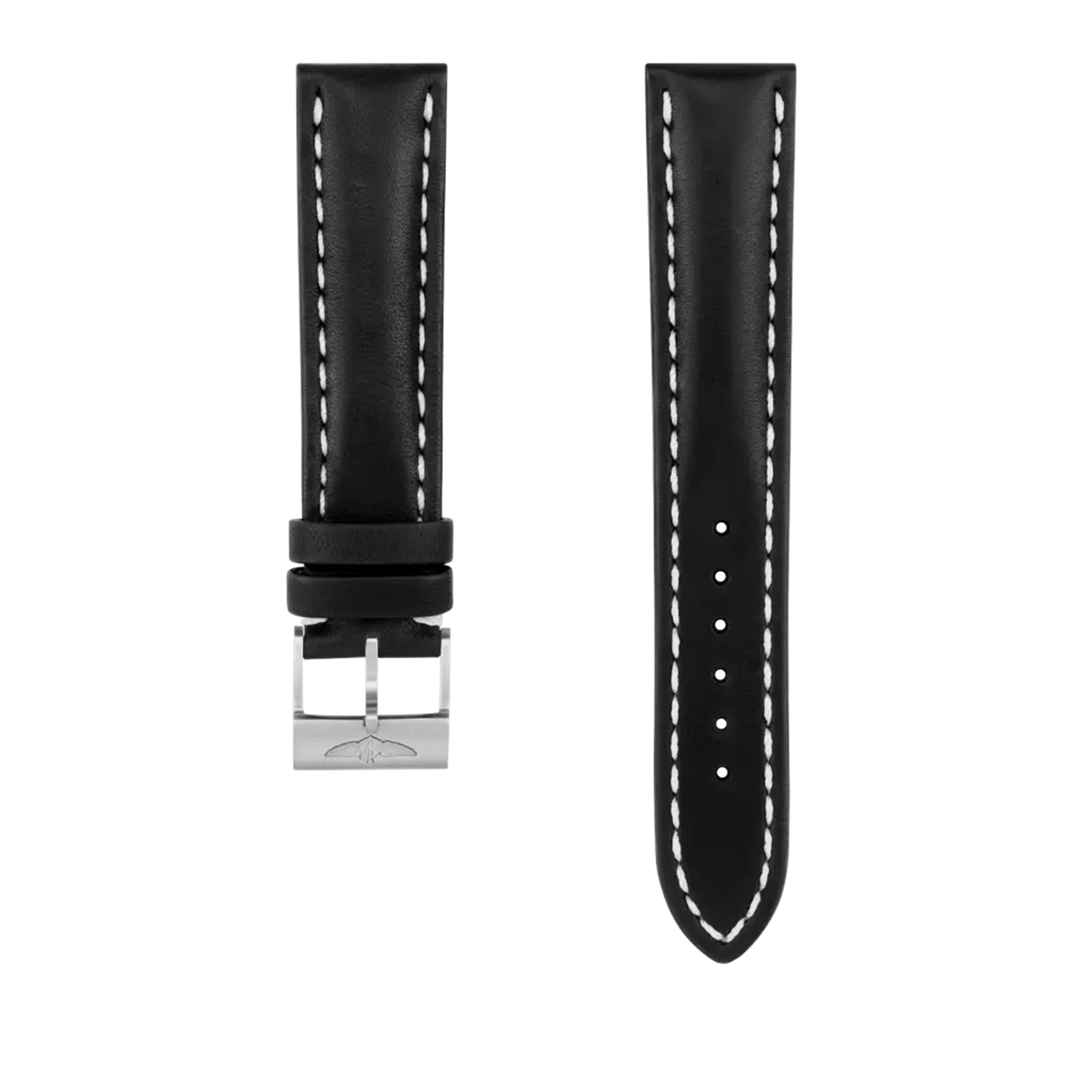 Black novo nappa calfskin leather strap - 428X - image 1