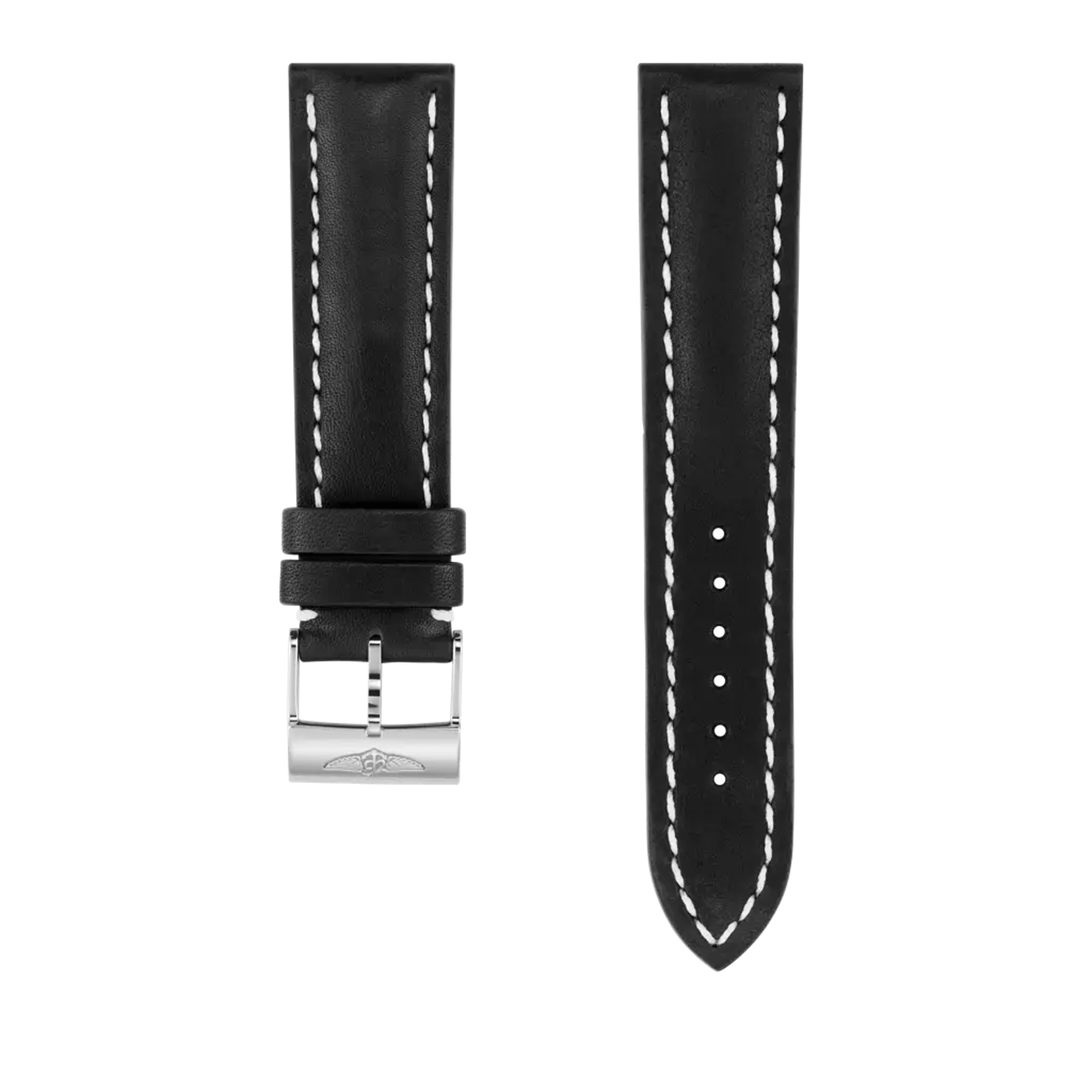 Black novo nappa calfskin leather strap - 435X - image 1