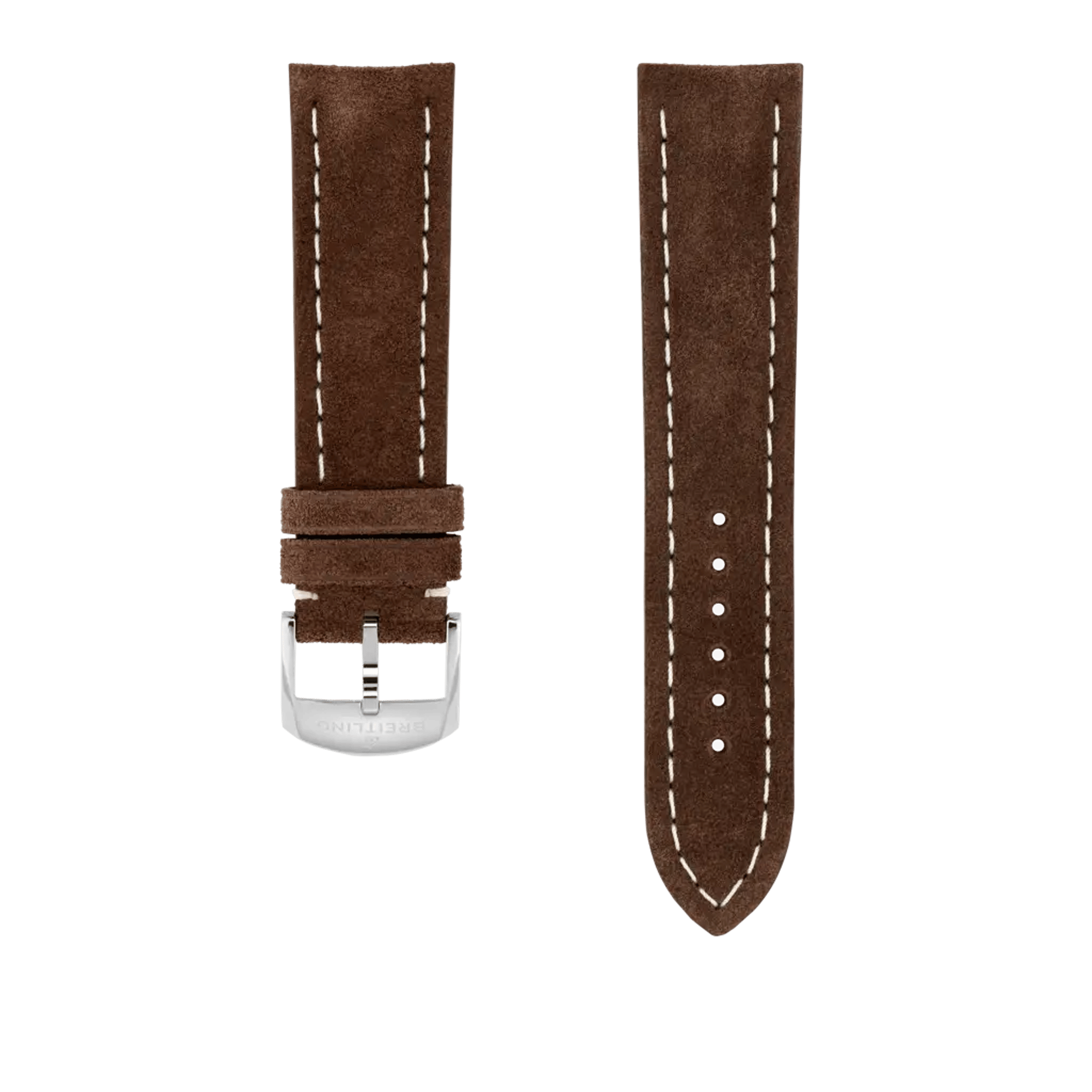 Brown nubuck calfskin leather strap - 499X - image 1