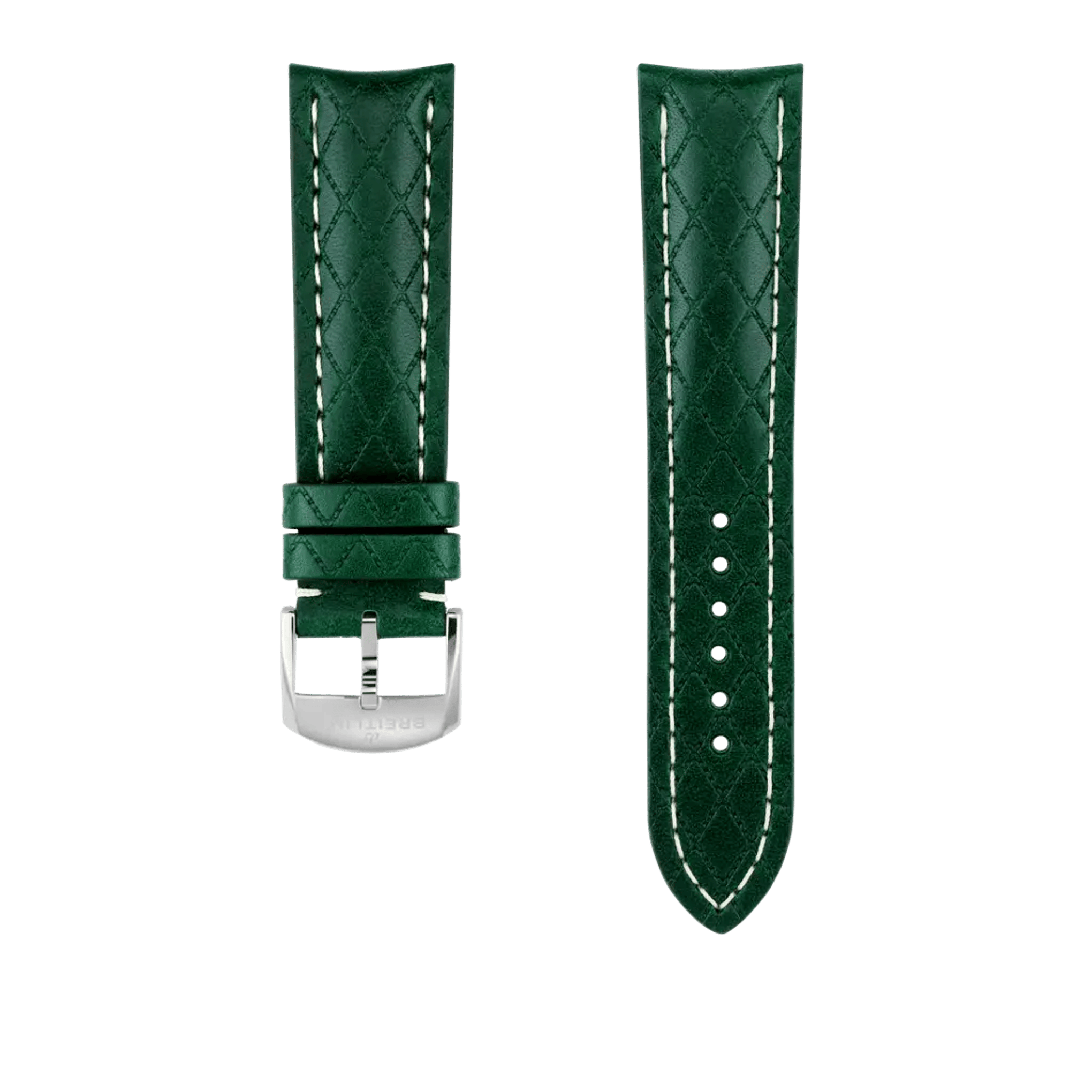 Green calfskin leather strap - 509X - image 1