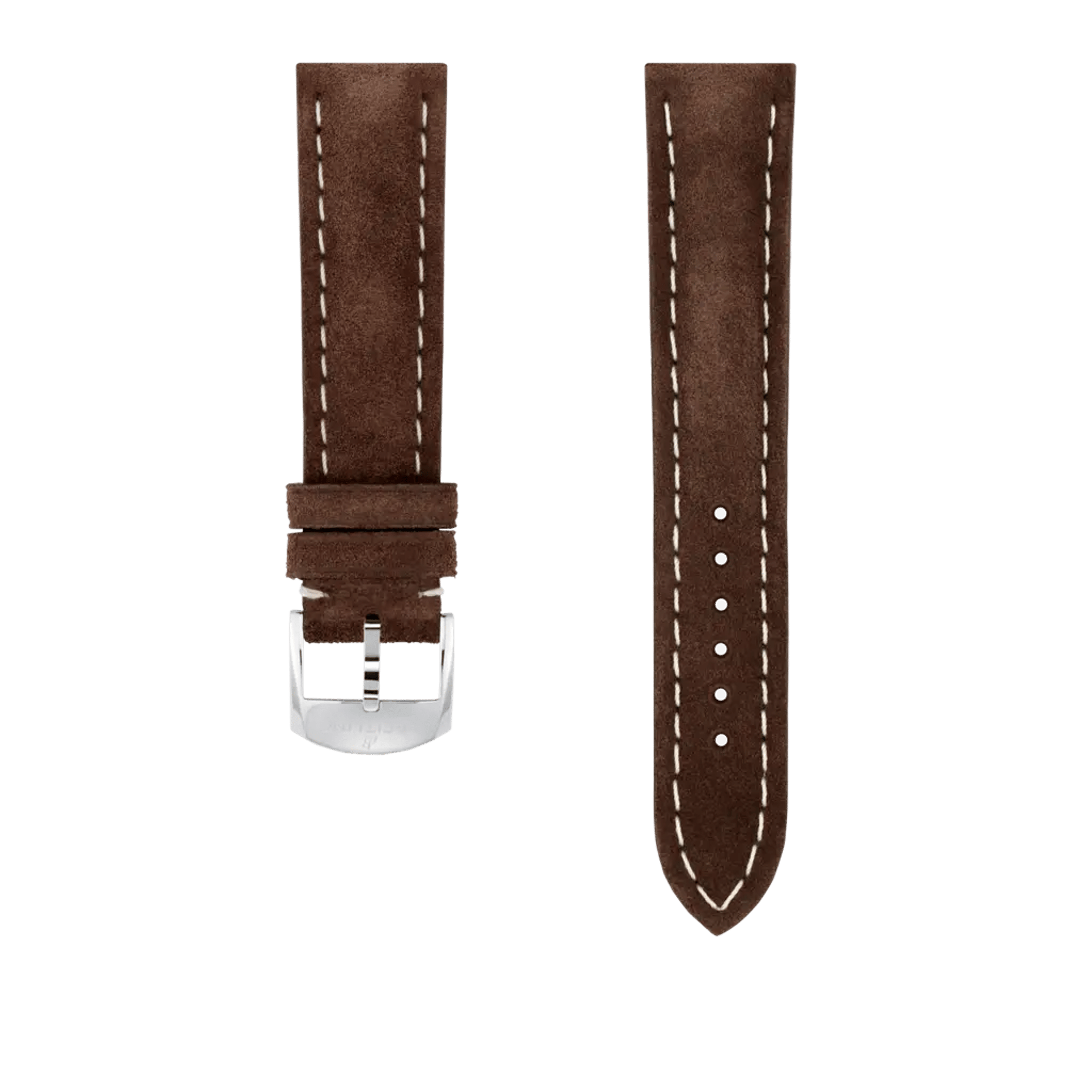 Brown nubuck calfskin leather strap - 526XL - image 1