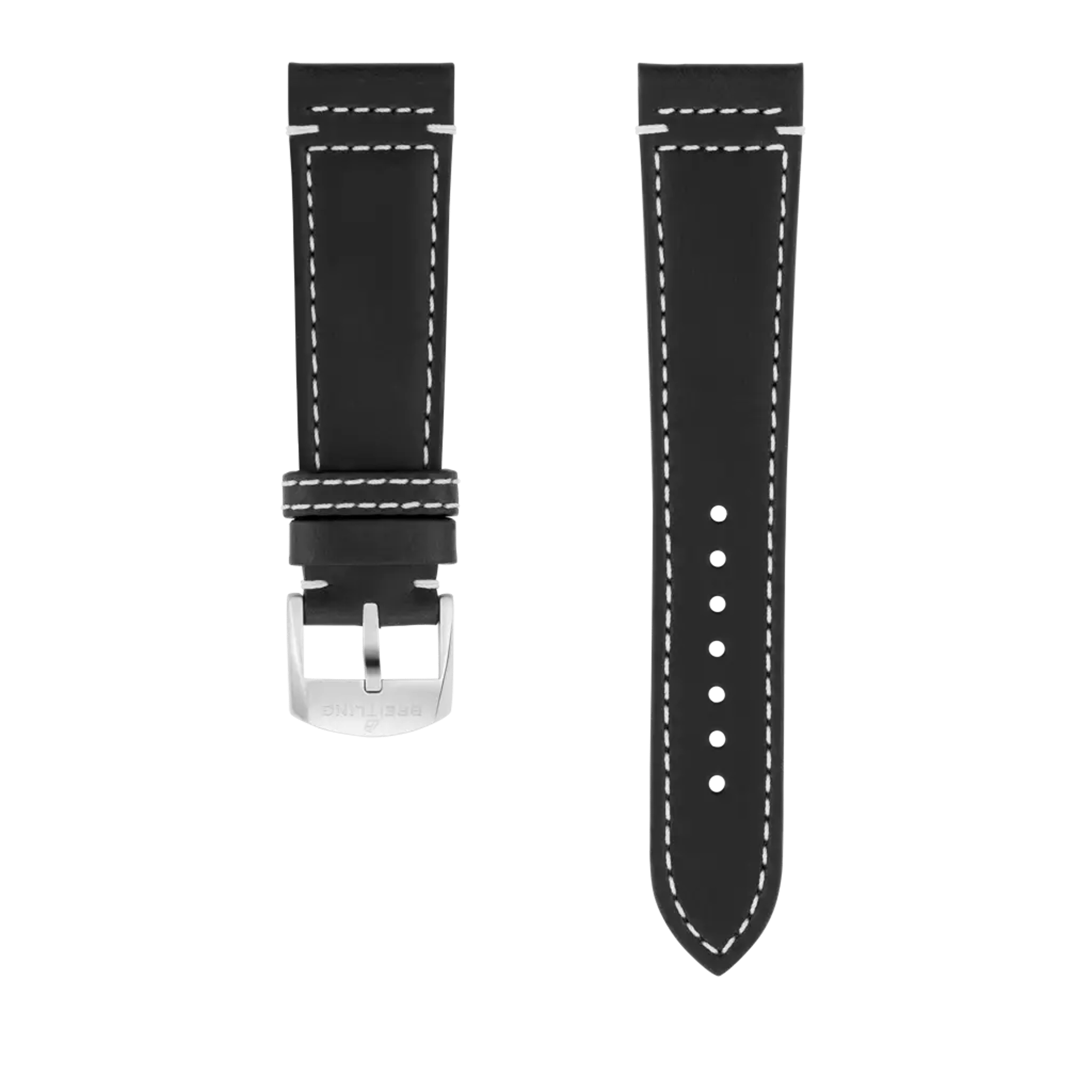 Black drakkar calfskin leather strap - 534XL - image 1