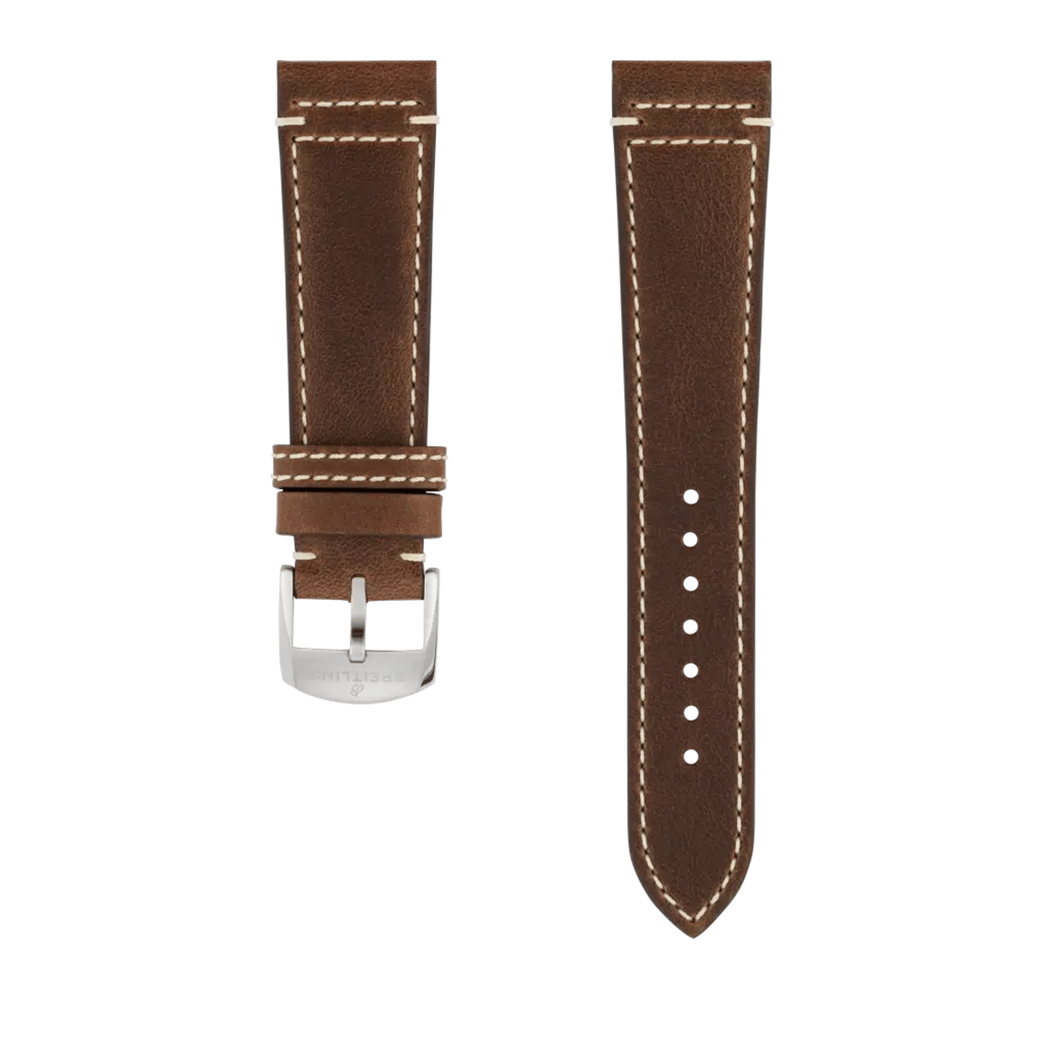Brown drakkar calfskin leather strap - 535X - image 1