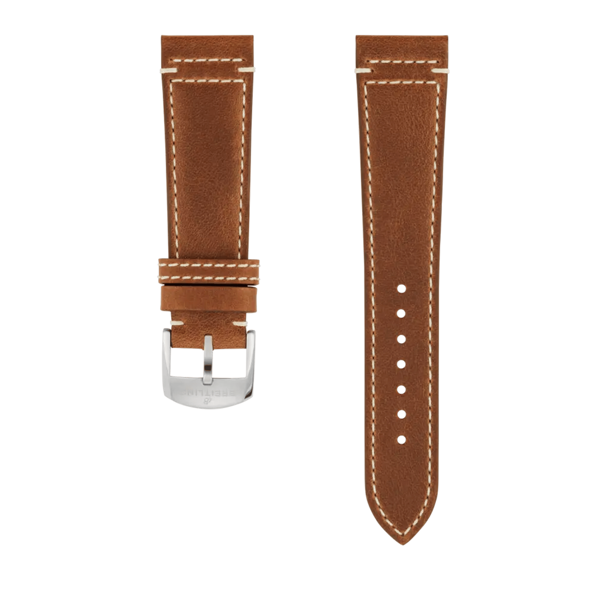 Brown drakkar calfskin leather strap - 536XL - image 1