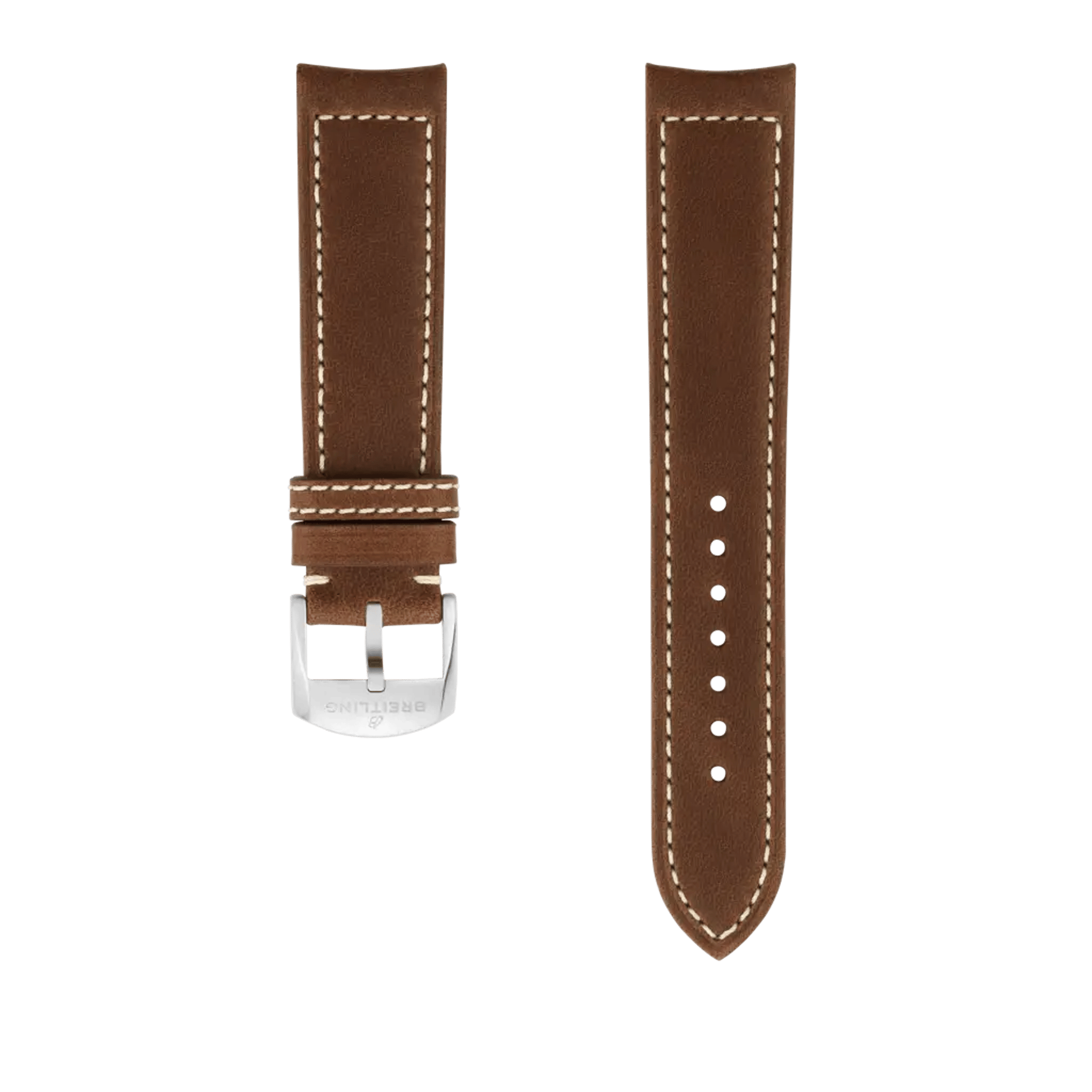 Brown drakkar calfskin leather strap - 538XL - image 1