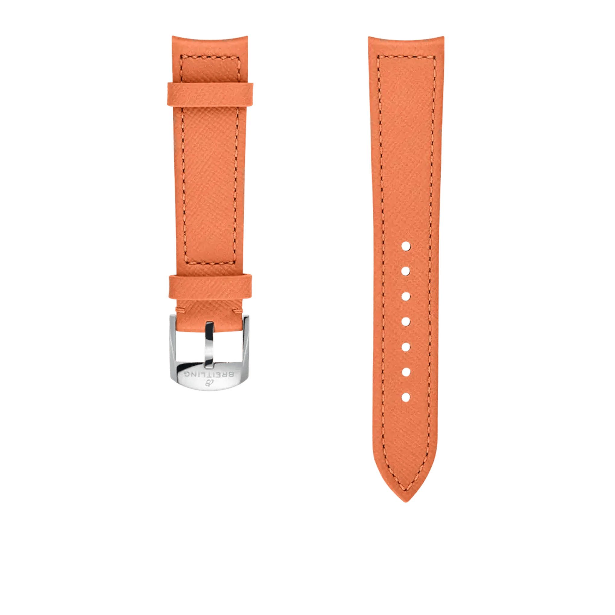 Tangerine calfskin leather strap - 544X - image 1